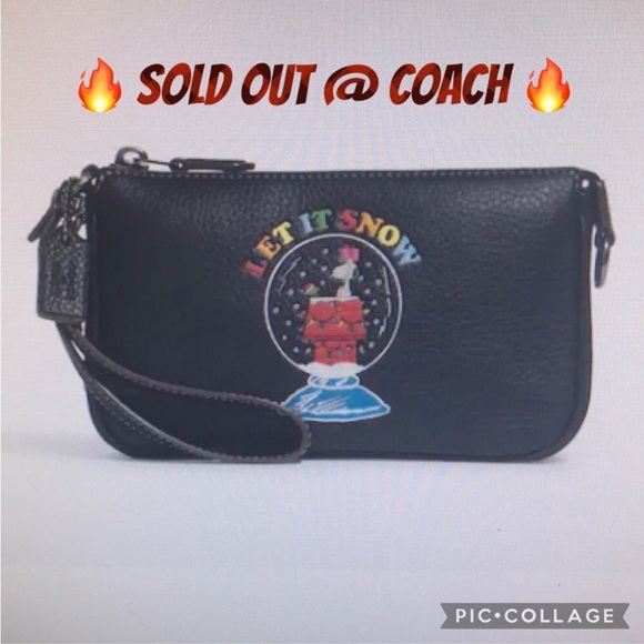 Coach X Peanuts Nolita 19 with Snoopy Let it Snow Motif New - Picture 2 of 8